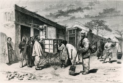A diorama on a road in Beijing, 1873 by Adrien Emmanuel Marie